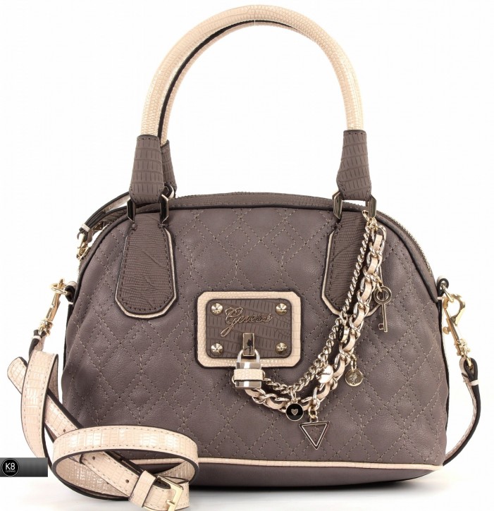 GUESS TASCHE LIANE AMOUR DOME SATCHEL FARBE TAUPE