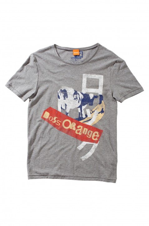 BOSS ORANGE T SHIRT TIMUR 1 FARBE GRAU 051