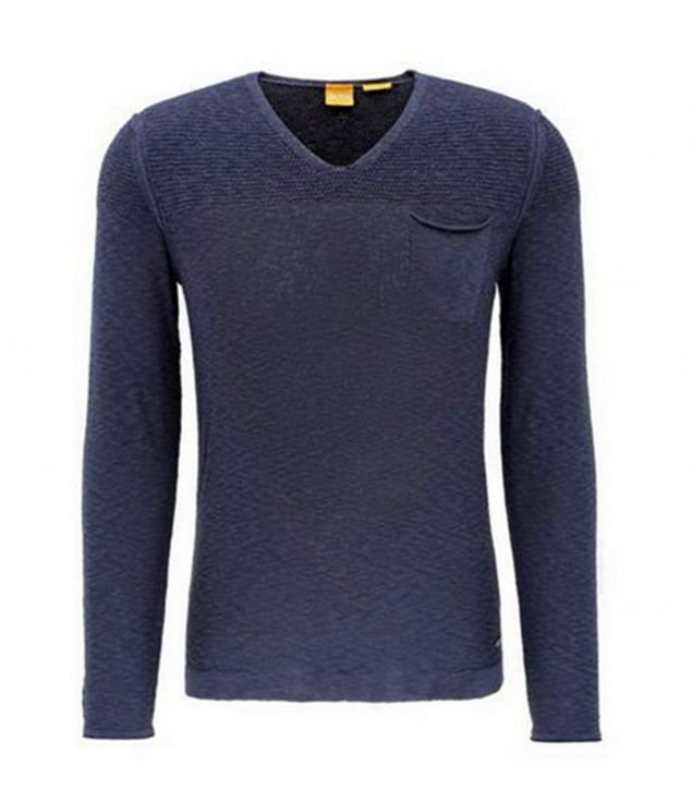 BOSS ORANGE PULLOVER ABRAMUT FARBE DUNKELBLAU 407