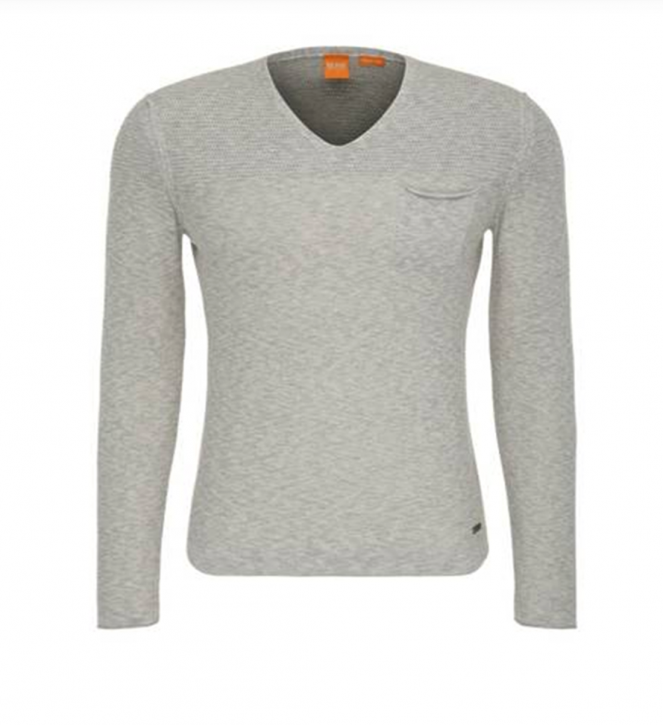 BOSS ORANGE PULLOVER ABRAMUT FARBE GRAU 051