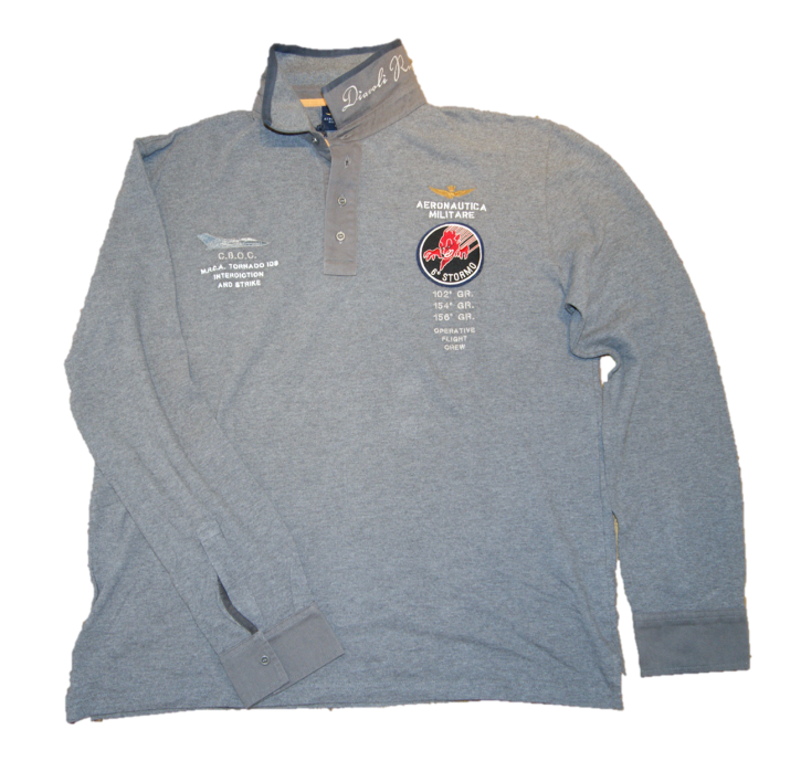 AERONAUTICA MILITARE POLO - PO 521 FARBE GRAU XXL