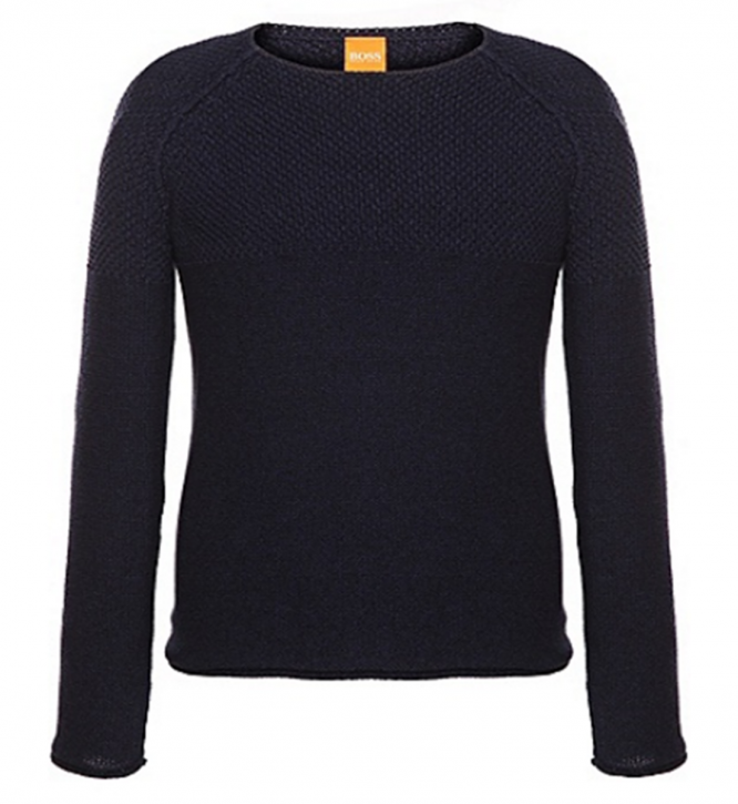 BOSS ORANGE PULLOVER ALHAN FARBE DUNKELBLAU 404