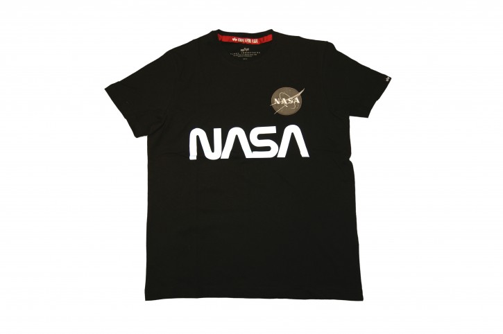 ALPHA INDUSTRIES T-Shirt NASA Reflective T schwarz 003 M