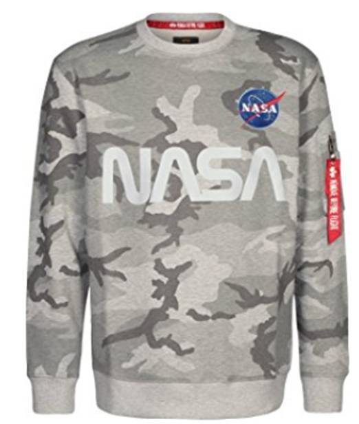 ALPHA INDUSTRIES NASA Reflective Sweater grey camo 410