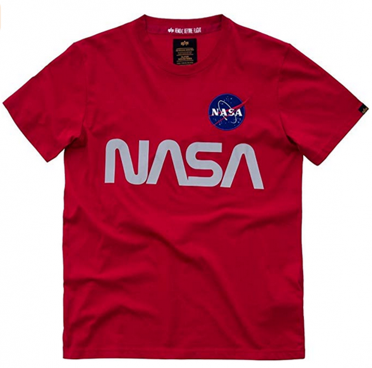 ALPHA INDUSTRIES T-Shirt NASA Reflective T speed red 328 M