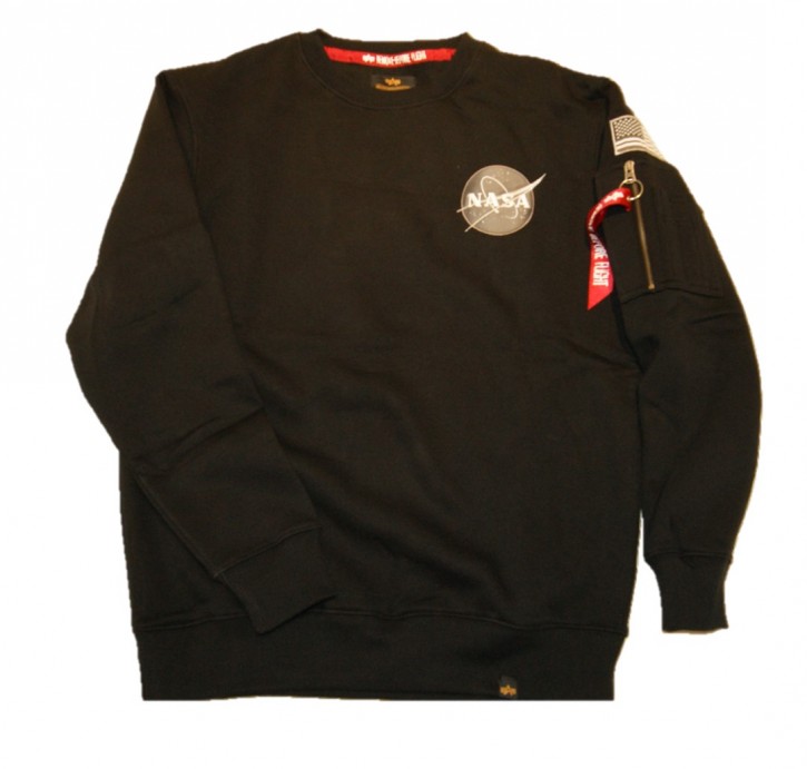 Alpha Industries Space Shuttle Herren Sweatshirt Farbe schwarz 03