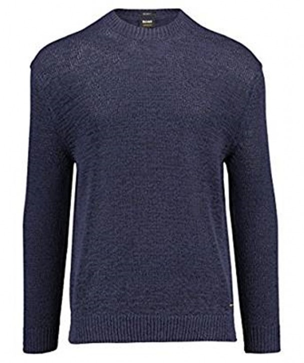 BOSS Herren Grobstrick Pullover Alyteip Farbe dunkelblau 404