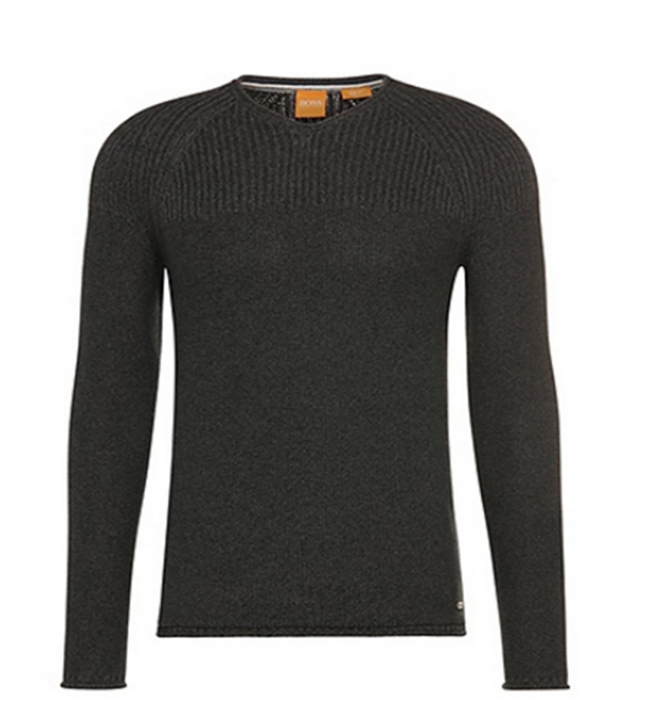 BOSS ORANGE PULLI ARKUS FARBE DUNKELGRAU 022