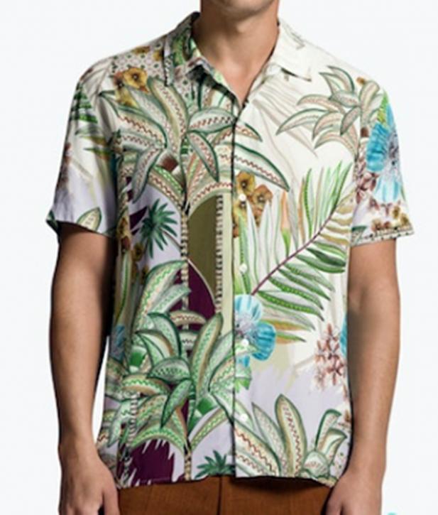 BALDESSARINI Herren Kurzarm Shirt BLD-Easy mit Bowlingkragen Farbe multicolour 6940