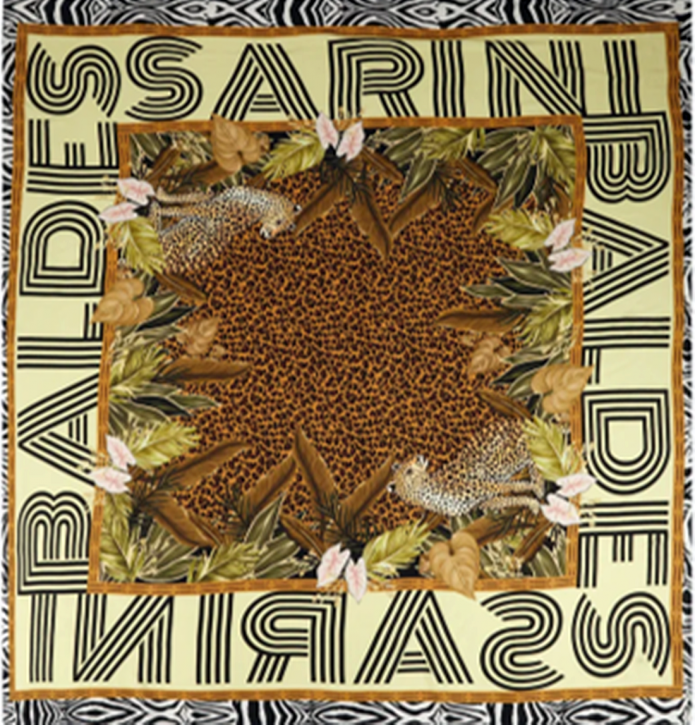 Baldessarini Tuch Carre 148 X 140 aus Viskose Farbe Lemon Drop 2104