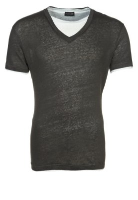 BALDESSARINI T-SHIRT V-NECK FARBE BRAUN 457