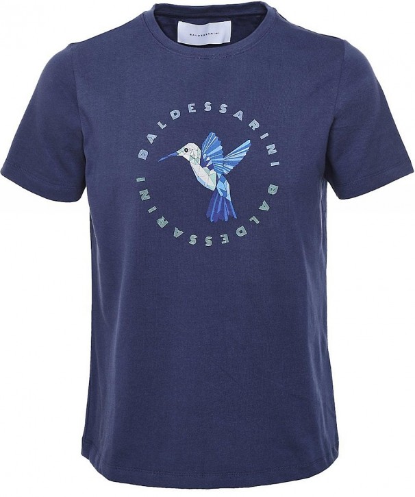BALDESSARINI  T shirt TYLER mit Art Print und Logo dunkelblau 6304