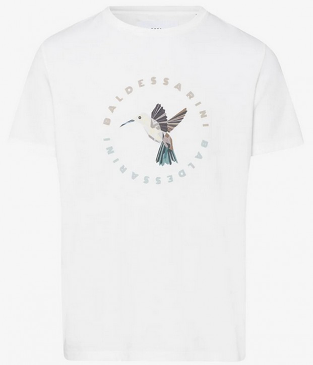 BALDESSARINI T shirt TYLER mit Art Print und Logo weiß 1020