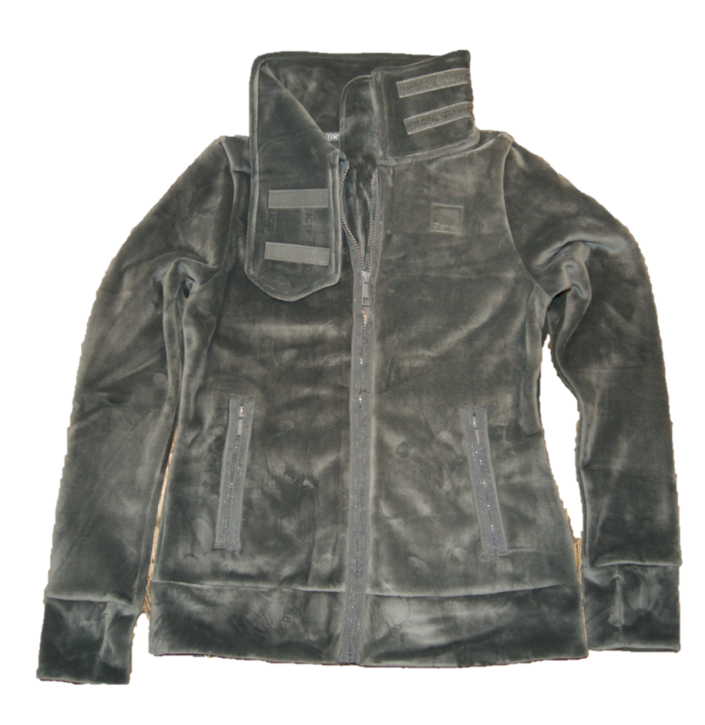 BENCH Fleece Sweatshirt Jacke HER FLEECE FUNNEL mit Funnelneck Farbe grau gy149