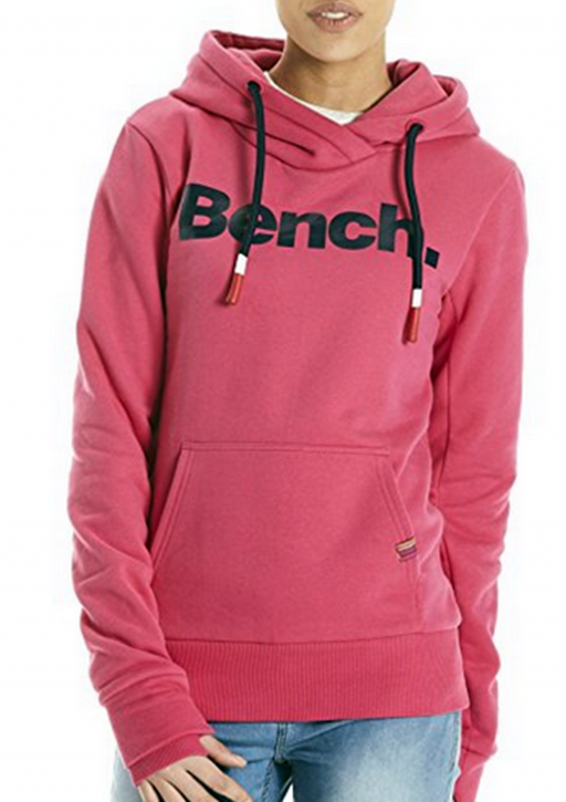 BENCH Logo Hoodie mit Kängurutasche Farbe pink