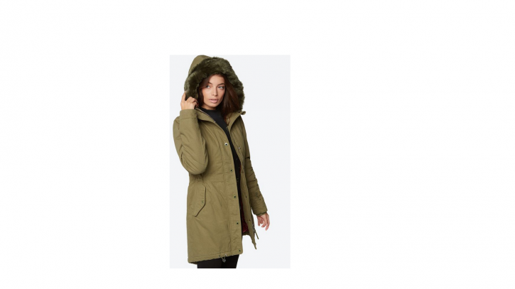 BENCH Damen Core Cotton Parka Farbe grün kh 006 L