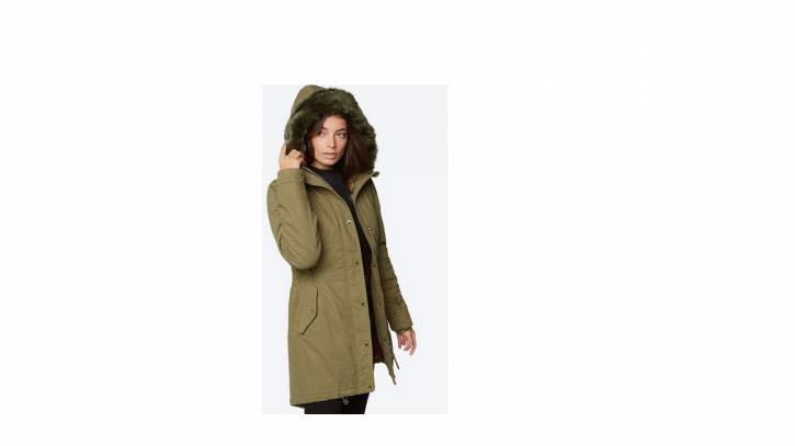 BENCH Damen Core Cotton Parka Farbe grün kh 006