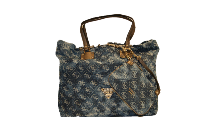GUESS HANDTASCHE CHATEAU 81 LARGE TOT FARBE BLUE DENIM