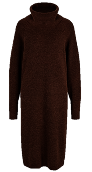 Hugo Boss Relaxed-Fit Pulloverkleid mit Oversize-Kragen C_Folibia dunkelgrau 060