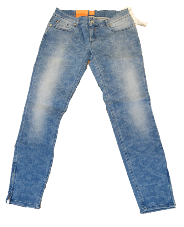 BOSS ORANGE JEANS LUNJA1 ANKLE ZIP FARBE BLAU 421
