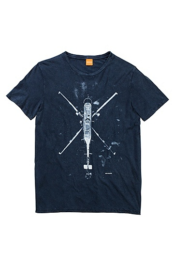 BOSS ORANGE T-SHIRT TENNEY 3 FARBE DUNKELBLAU 403