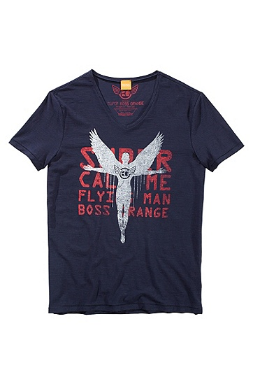 BOSS ORANGE T-SHIRT THORNTON FARBE DUNKELBLAU 402