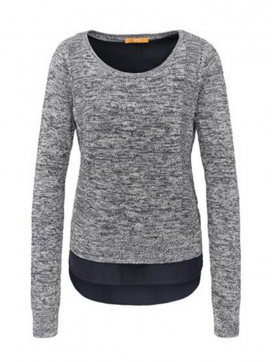 BOSS ORANGE STRICKPULLOVER WARRADYN FARBE DUNKELBLAU 405