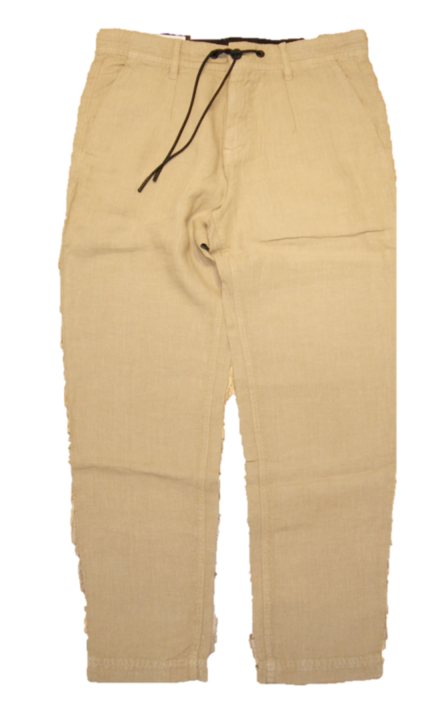 BOSS Tapered-Fit Hose SYMOON aus reinem Leinen mit Tunnelzugbund beige 263