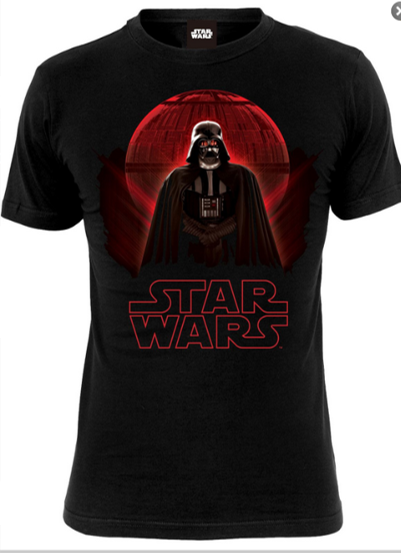 Star Wars Darth Vader Death Star Herren T-Shirt  schwarz XXXL