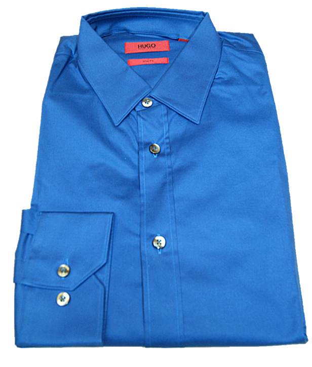 HUGO Slim-Fit Hemd ELISHA aus Baumwoll Stretch Farbe blau 431