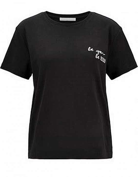 HUGO BOSS T-Shirt C_Eyou aus Supima-Baumwolle mit Slogan schwarz 001