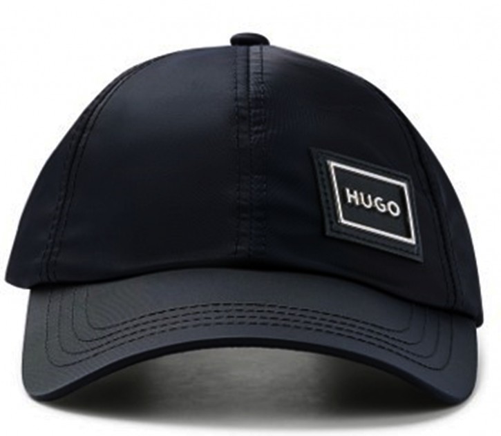 Hugo Cap Men-X 576_N aus Twill mit roten Akzenten und Logo mit Metallrahmen schwarz 001