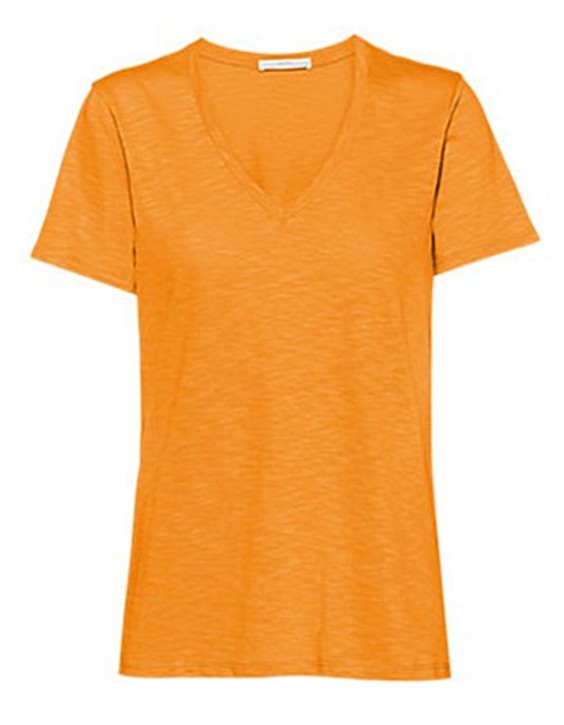 Hugo Boss T-Shirt C_Emodern aus strukturierter Baumwolle mit V-Ausschnitt Orange 815 S