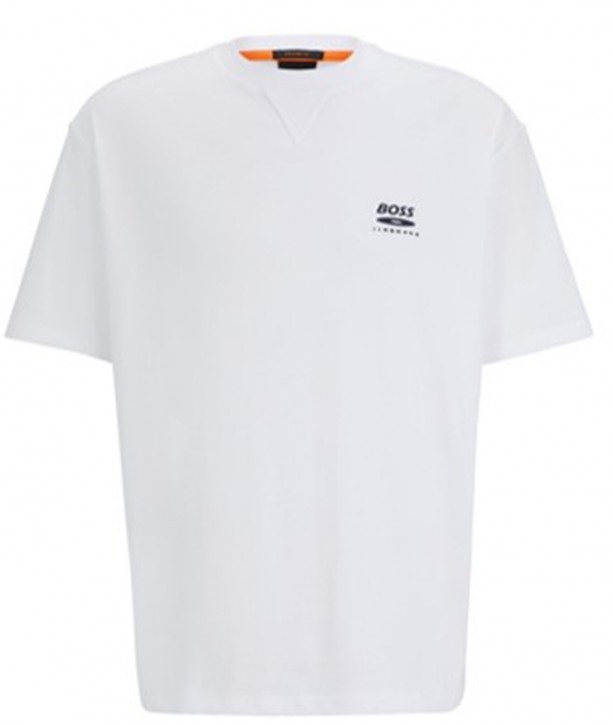 Boss Oversized T-Shirt TeemusicY2K aus Baumwoll jersey mit Artwork der Saison weiß 100
