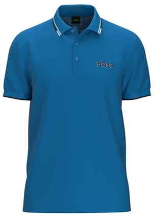 Hugo Boss Poloshirt aus Baumwoll-Mix mit Kontrast-Details Paddy Pro Blau 489