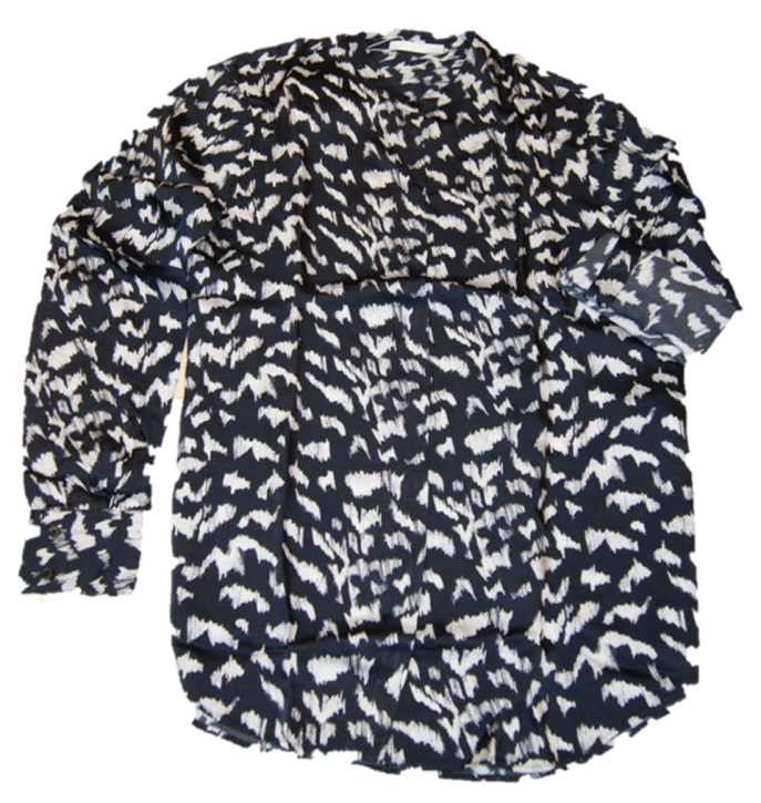 HUGO BOSS Relaxed-Fit Bluse C_BEFELIZE_18 aus Viskose mi Print blau 964