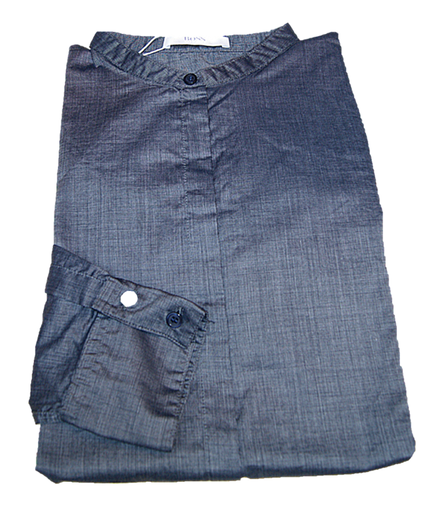 HUGO BOSS Relaxed-Fit Bluse C_BEFELIZE _18 aus Baumwolle dunkegrau 466