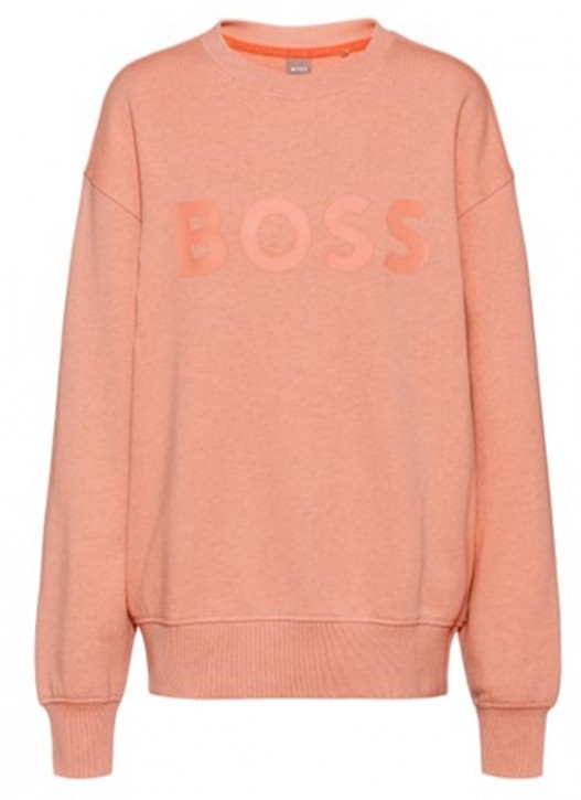 Boss Damen Rundhals Sweatshirt C_Eteia mit Brustlogo Farbe orange 833