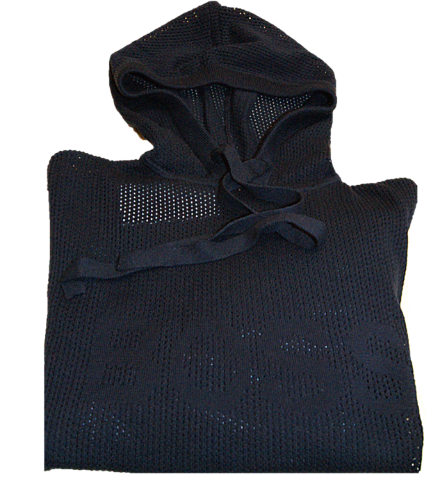 BOSS Damen Sweater C_Feddi mit Lochmuster und Boss Logo tonal dunkelblau 466 S