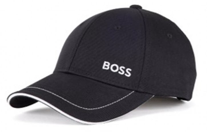 Hugo Boss Cap 1 aus Baumwoll-Twill mit kontrastfarbenem Logo schwarz 001
