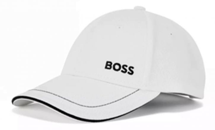 Hugo Boss Cap 1 aus Baumwoll-Twill mit kontrastfarbenem Logo weiß 100