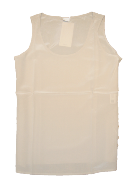 BOSS Ärmellose Bluse CENDIA_2 aus reiner sandgewaschener Seide sand 267
