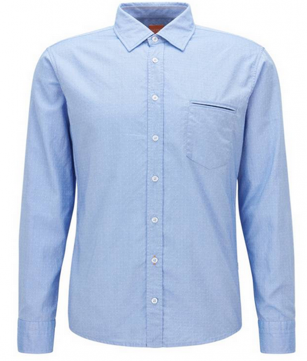 BOSS ORANGE Regular-Fit-Hemd CLASSY aus strukturierter Baumwolle Farbe hellblau 460 M