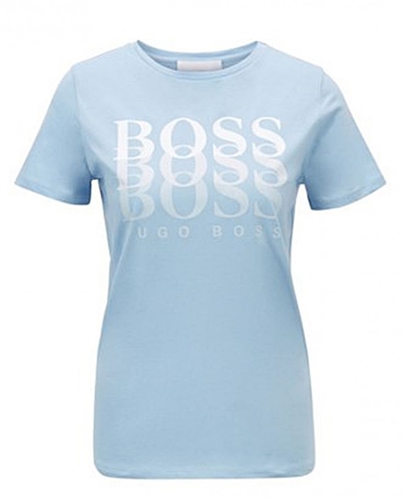 HUGO BOSS T-Shirt C_Eloga1 aus Bio-Baumwolle mit Dégradé-Logo Hellblau 457