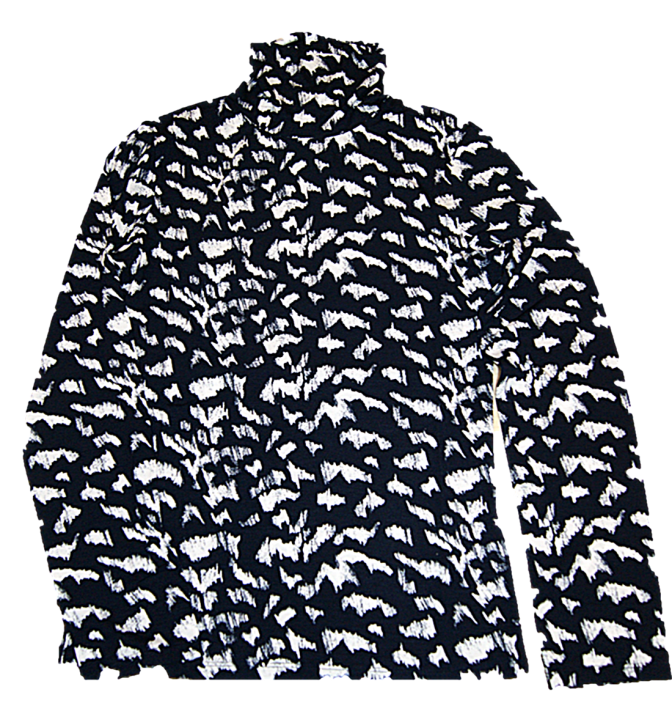 HUGO BOSS Slim-Fit Rollkragen-Top C_Emerie aus bedrucktem Stretch-Jersey