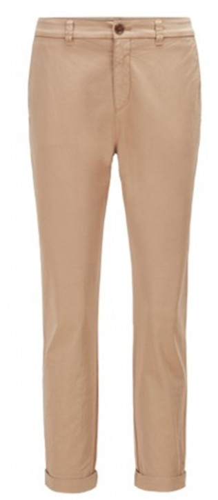 Hugo Boss Regular-Fit Chino C_Tachini-D aus elastischer Bio-Baumwolle beige 262