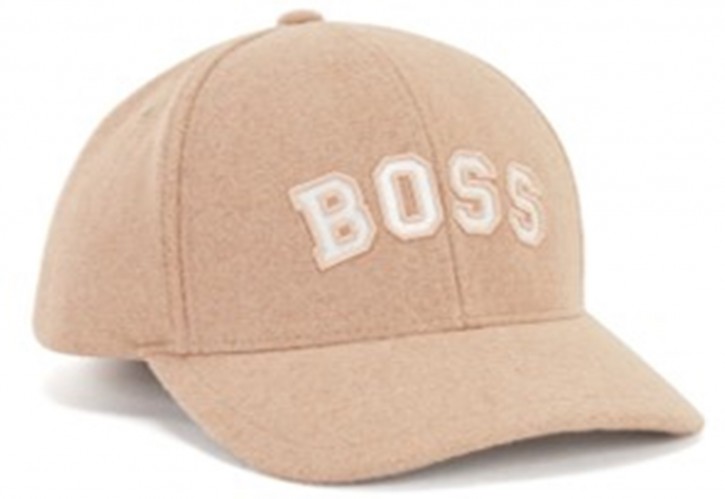 Hugo Boss Logo-Cap C_Zavarsy aus Twill mit Woll-Haptik hellbraun 235