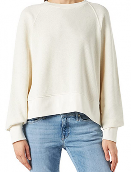 Hugo Boss Damen C_Epiqua Sweatshirt mit Lochmuster open white  118