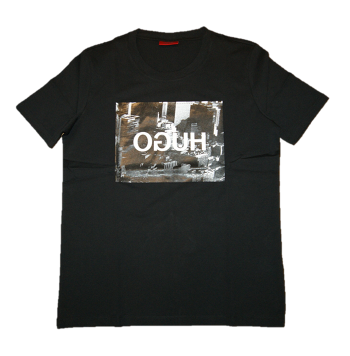 HUGO T-SHIRT DANORAMA FARBE SCHWARZ 001