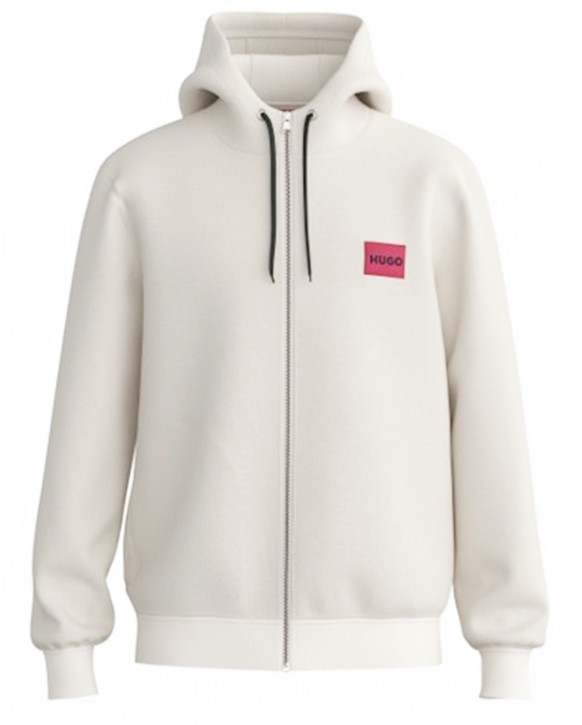 Hugo Regular-Fit Hoodie Daple212 aus French Terry mit Logo-Label open white 121